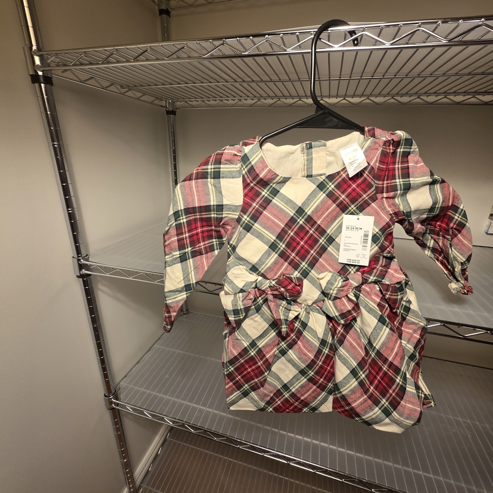 Gymboree Plaid Dress - Red, Pink, White